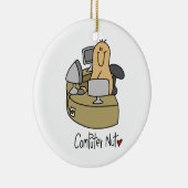 Computer-Nuss-T - Shirts und Geschenke Keramik Ornament (Rechts)