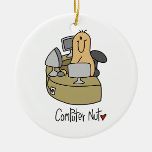 Computer-Nuss-T - Shirts und Geschenke Keramik Ornament