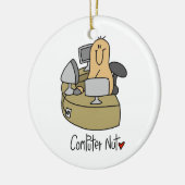 Computer-Nuss-T - Shirts und Geschenke Keramik Ornament (Links)