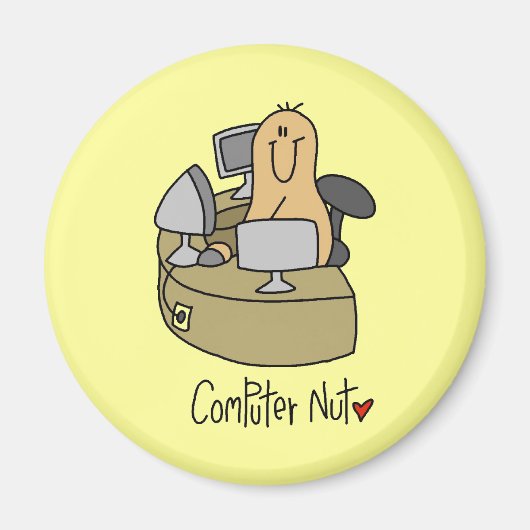 Computer-Nuss-T-Shirts und Geschenke Magnet (Vorne)