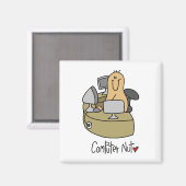 Computer-Nuss-T-Shirts und Geschenke Magnet (Vorderseite/Rückseite)