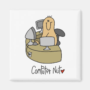 Computer-Nuss-T-Shirts und Geschenke Magnet
