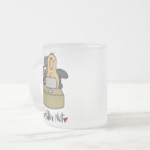 Computer-Nuss-T-Shirts und Geschenke Mattglastasse (Vorderseite Links)
