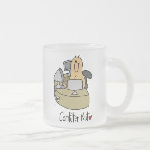Computer-Nuss-T-Shirts und Geschenke Mattglastasse