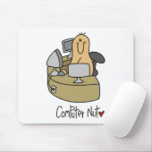Computer-Nuss-T-Shirts und Geschenke Mousepad (Mit Mouse)