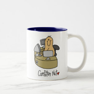 Computer-Nuss-T-Shirts und Geschenke Zweifarbige Tasse