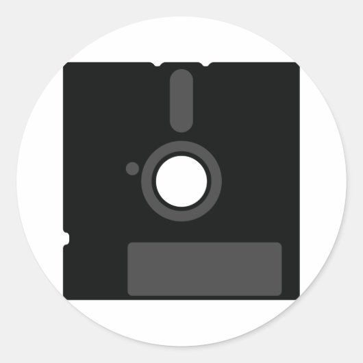 Computer Oldschool Diskette 5.5 Geek Runder Aufkleber (Vorderseite)