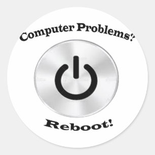Computer-Problem-gotische Schriften Runder Aufkleber
