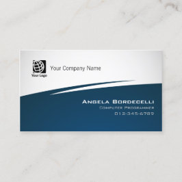 Computer Programmer Business Card Simple Zig Zag Visitenkarte