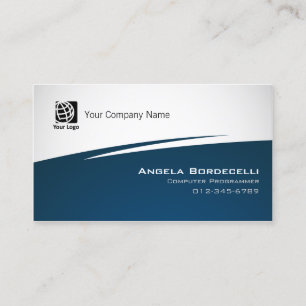 Computer Programmer Business Card Simple Zig Zag Visitenkarte