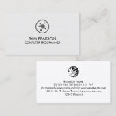 Computer Programmer Software Developer Visitenkarte (Vorne/Hinten)