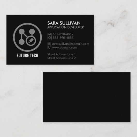 Computer Programmer Technology Visitenkarte (Vorne/Hinten)