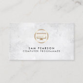 Computer-Programmierer ComputerCode-Symbol Busines Visitenkarte (Vorderseite)