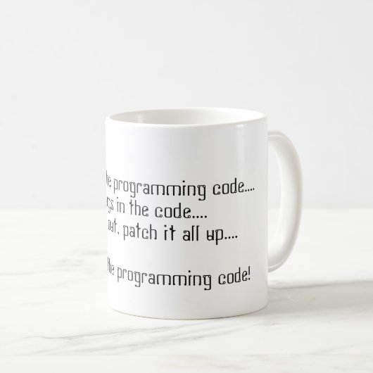 Computer-Programmierer-Kaffee-Tasse Kaffeetasse (VorderseiteRechts)