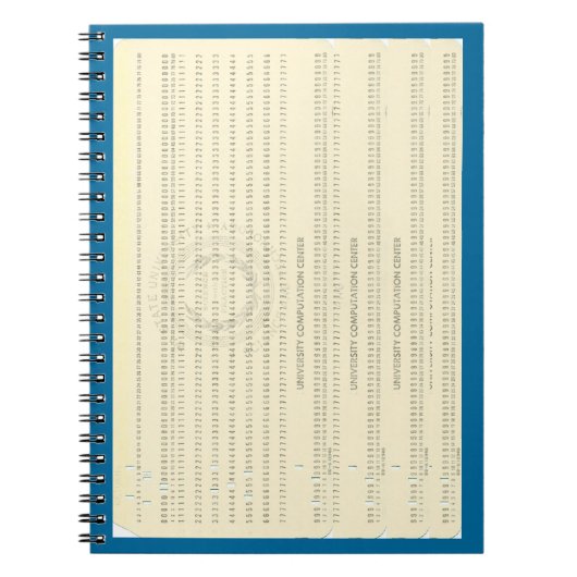 Computer Programming Punch Cards Notebook Notizblock (Vorderseite)