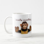 Computer Prorgrammer Code-Affe-Kaffeetasse-Tasse Kaffeetasse (Links)