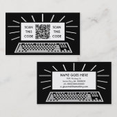 Computer qr Code Visitenkarte (Vorne/Hinten)