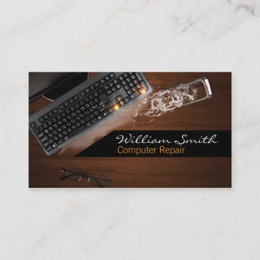 Computer Repair Business Card Visitenkarte (Vorderseite)