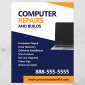 Computer-Reparatur- und Wartungsflyer-Vorlage Flyer (Vorne)