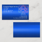 Computer Reparaturservice Beruflich Visitenkarte (Vorne/Hinten)