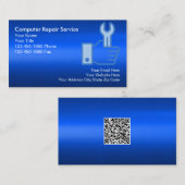 Computer reparieren Beruflichen QR-Code des Dienst Visitenkarte (Vorne/Hinten)