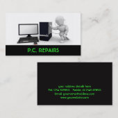 Computer repariert Visitenkarte (Vorne/Hinten)