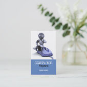 Computer repariert Visitenkarte (Stehend Vorderseite)