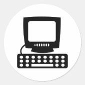 Computer Runder Aufkleber (Vorderseite)