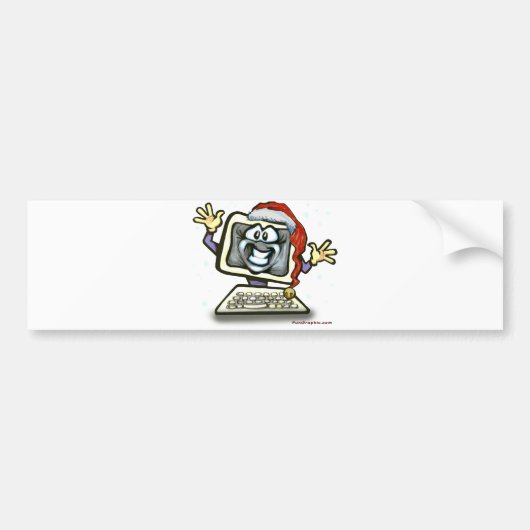 Computer Santa Santa Santa Santa Santa Autoaufkleber (Vorne)