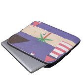 Computer-Schläfchen mit Strandlandschaft Laptopschutzhülle (Vorne Knopf)