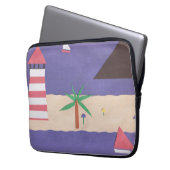 Computer-Schläfchen mit Strandlandschaft Laptopschutzhülle (Vorderseite Links)