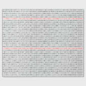 Computer Science Binary (Schwarz und Rot) Geschenkpapier (Flach)