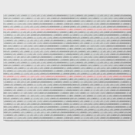 Computer Science Binary (Schwarz und Rot) Geschenkpapier (Flach)