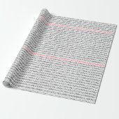 Computer Science Binary (Schwarz und Rot) Geschenkpapier (Ungerollt)