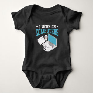Computer Science Cat Gaming Nerd Kitten Programmer Baby Strampler