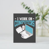 Computer Science Cat Gaming Nerd Kitten Programmer Postkarte (Stehend Vorderseite)