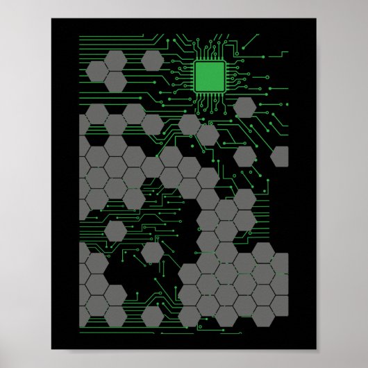 Computer Science Circuit Board Poster (Vorne)