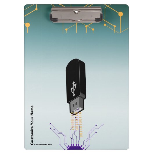Computer Science Clipboard Klemmbrett (Vorderseite)