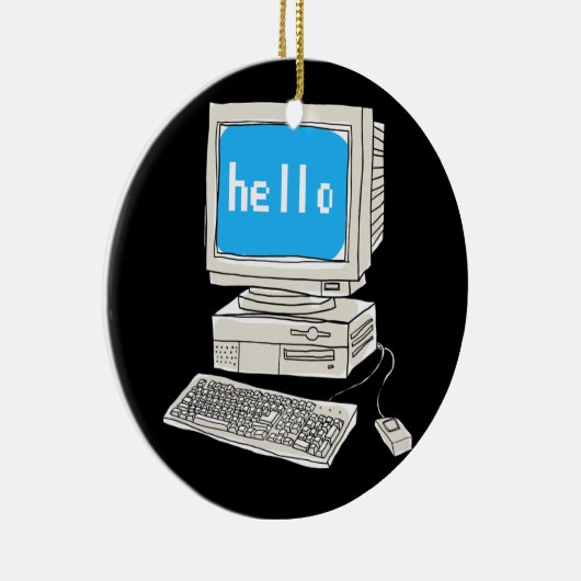 Computer Science Desktop Scientist T - Shirt Keramik Ornament (Rechts)