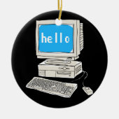 Computer Science Desktop Scientist T - Shirt Keramik Ornament (Vorne)