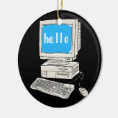 Computer Science Desktop Scientist T - Shirt Keramik Ornament (Links)