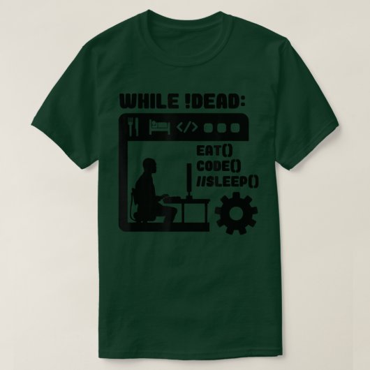 Computer Science Eat Code Sleep for Programmer and T-Shirt (Design vorne)