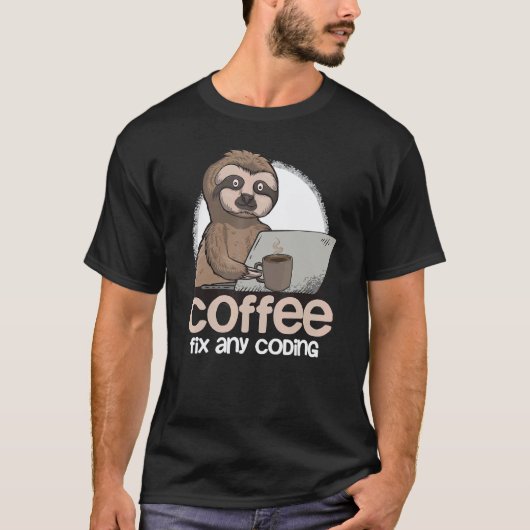 Computer Science Faultier Programmierer Coding Ges T-Shirt (Vorderseite)