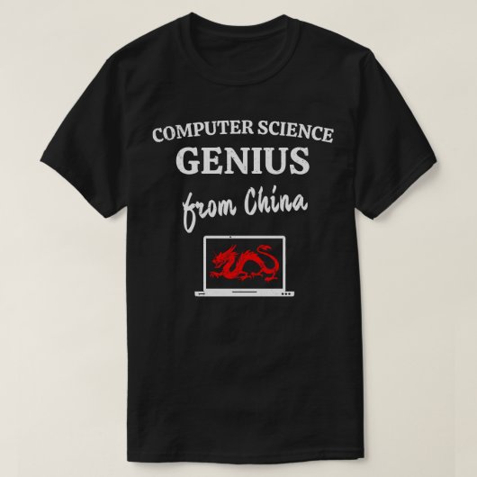 Computer Science Genius aus China Admin T-Shirt (Design vorne)