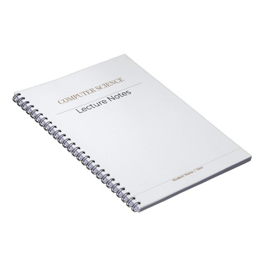 Computer Science Notebook – Minimal Academic Editi Notizblock (Rechte Seite)