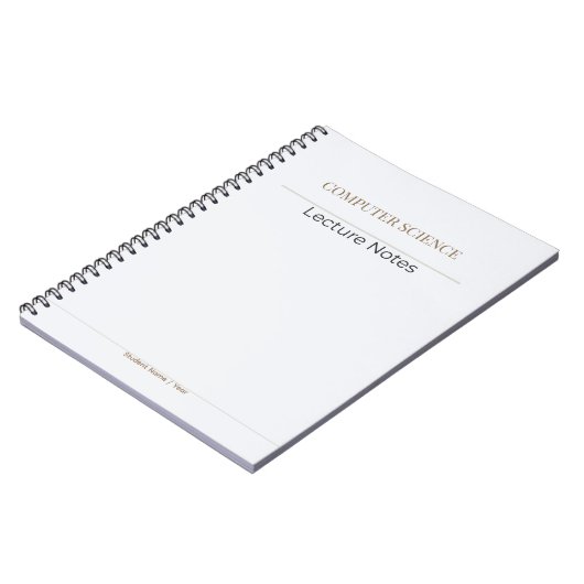 Computer Science Notebook – Minimal Academic Editi Notizblock (Linke Seite)