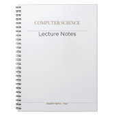 Computer Science Notebook – Minimal Academic Editi Notizblock (Vorderseite)