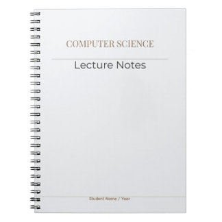 Computer Science Notebook – Minimal Academic Editi Notizblock