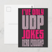 Computer Science Programmierer udp Witz  Postkarte (Vorne/Hinten)