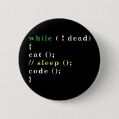 Computer Science Python Programmer Eat Code Sleep Button (Vorderseite)